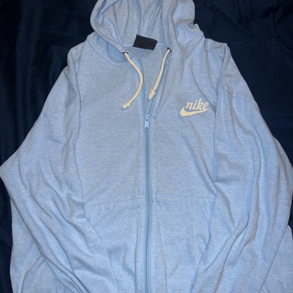 Nike Light Blue Zip-Up Hoodie